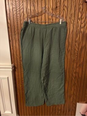 Coldwater Creek Olive Green Relaxed Drawstring Pants